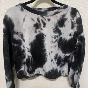 Cropped tie dye Crew neck